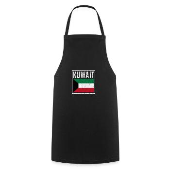 Kuwait - Kochschürze - Schwarz - Vorne - AI Model Male 185 dark (185cm)