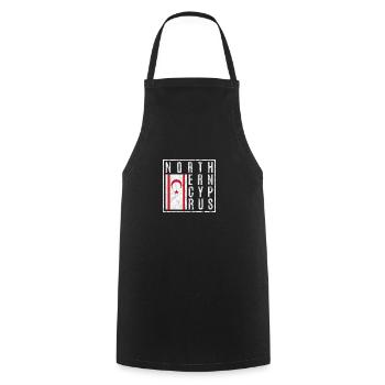 Chypre du Nord - Tablier de cuisine - noir - Devant - AI Model Male 185 dark (185cm)