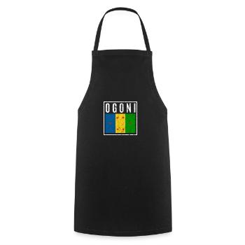 Ogoni - Tablier de cuisine - noir - Devant - AI Model Male 185 dark (185cm)