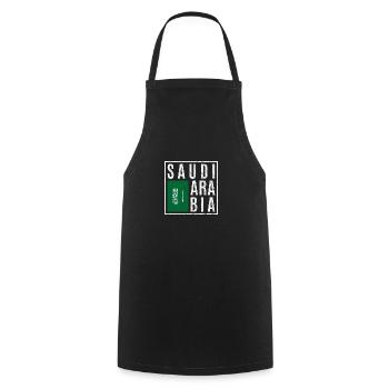 Saudi Arabia - Cooking Apron - black - Front - AI Model Male 185 dark (185cm)