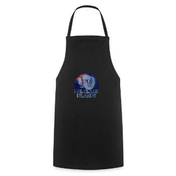 Falkland Islands - Cooking Apron - black - Front - AI Model Male 185 dark (185cm)