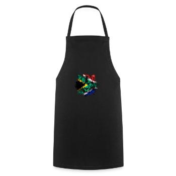 Südafrika - Kochschürze - Schwarz - Vorne - AI Model Male 185 dark (185cm)