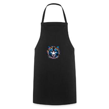 Îles Mariannes du Nord - Tablier de cuisine - noir - Devant - AI Model Male 185 dark (185cm)
