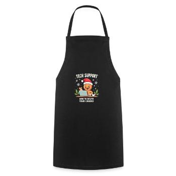 Tech Support, I'm here to delete your cookies - Cooking Apron - black - Front - AI Model Male 185 dark (185cm)