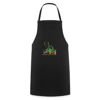 Plants Enthusiast | Hobby Gardener Nature Gifts - Cooking Apron - black - Front - AI Model Male 185 dark (185cm)