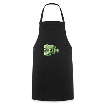 Joyeuse Saint-Patrick - Shamrock Design - Tablier de cuisine - noir - Devant - AI Model Male 185 dark (185cm)