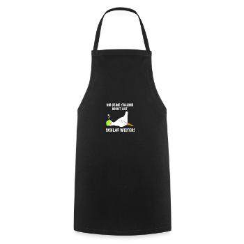 Ente lustig faul Spruch - Kochschürze - Schwarz - Vorne - AI Model Male 185 dark (185cm)