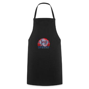 Norway - Cooking Apron - black - Front - AI Model Male 185 dark (185cm)