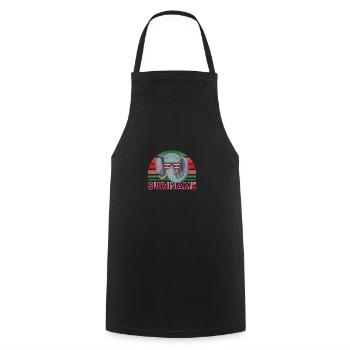 Suriname - Cooking Apron - black - Front - AI Model Male 185 dark (185cm)