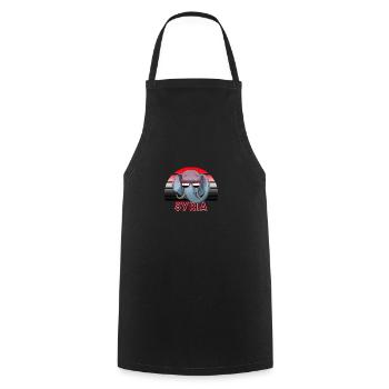 Syrie - Tablier de cuisine - noir - Devant - AI Model Male 185 dark (185cm)
