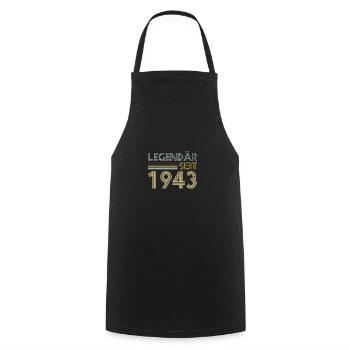 80 Jahre Legendär Seit 1943 80. Geburtstag - Kochschürze - Schwarz - Vorne - AI Model Male 185 dark (185cm)