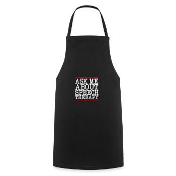 Speech Therapist Speech Therapy Speech Therapist - Cooking Apron - black - Front - AI Model Male 185 dark (185cm)