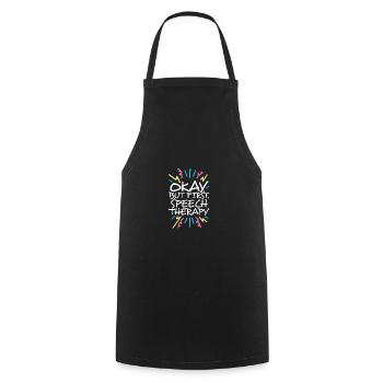 Speech Therapist Speech Therapy Speech Therapist - Cooking Apron - black - Front - AI Model Male 185 dark (185cm)