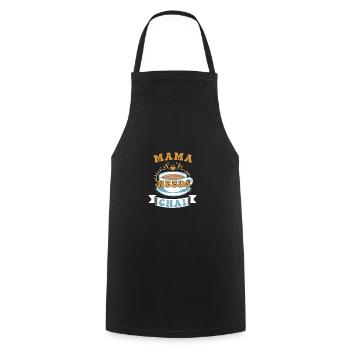 Chai Latte Tee trinken Teetrinker - Kochschürze - Schwarz - Vorne - AI Model Male 185 dark (185cm)