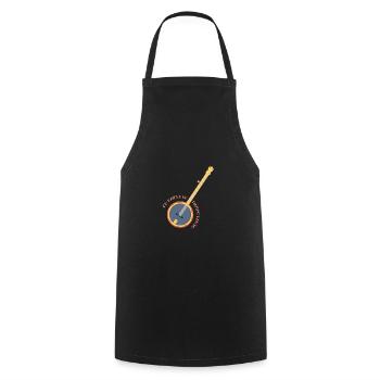 Banjo play banjo player music instrument - Cooking Apron - black - Front - AI Model Male 185 dark (185cm)