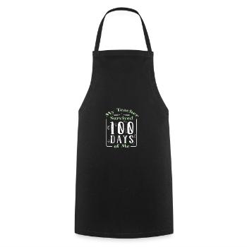 100 Days Of School - Cooking Apron - black - Front - AI Model Male 185 dark (185cm)