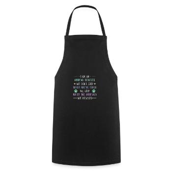 Dog adopts animal welfare - Cooking Apron - black - Front - AI Model Male 185 dark (185cm)