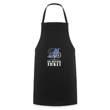 Wheelchair wheelchair users - Cooking Apron - black - Front - AI Model Male 185 dark (185cm)