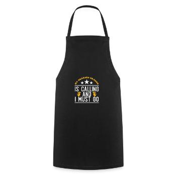 Bartagame Bearded Dragon - Cooking Apron - black - Front - AI Model Male 185 dark (185cm)