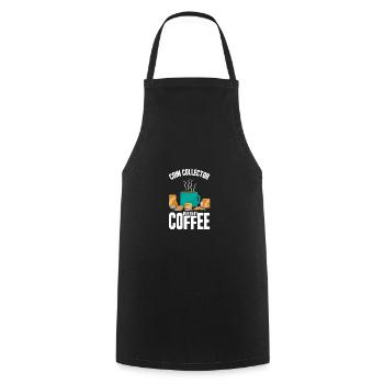 Coin collectors collect coins - Cooking Apron - black - Front - AI Model Male 185 dark (185cm)