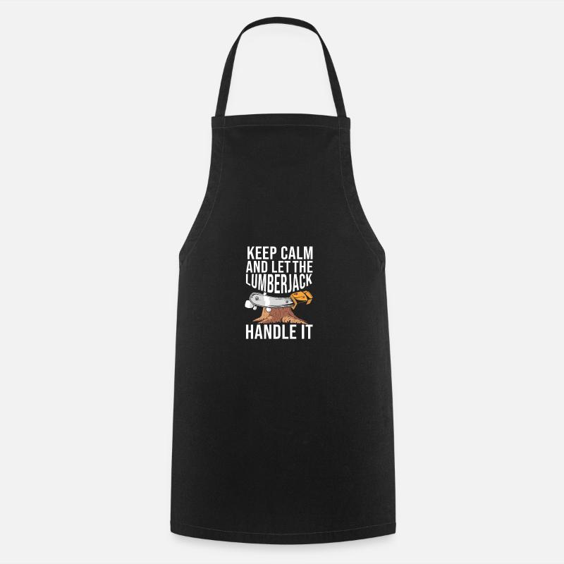 Logger Lumberjack Chainsaw - Cooking Apron - black