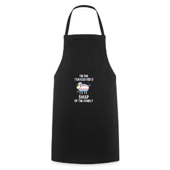 At The Transgender Sheep Of The Family - Cooking Apron - black - Front - AI Model Male 185 dark (185cm)