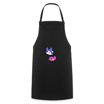 Renard omnisexuel - Tablier de cuisine - noir - Devant - AI Model Male 185 dark (185cm)