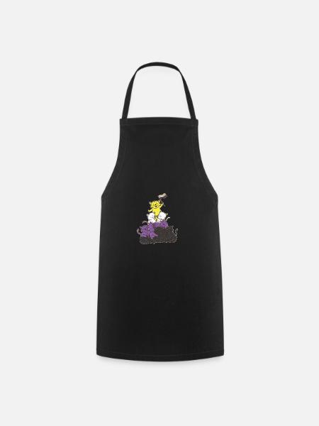 Chats non binaires Fierté non binaire - Tablier de cuisine - noir