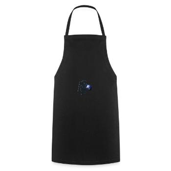 astronaut mit erde - Kochschürze - Schwarz - Vorne - AI Model Male 185 dark (185cm)