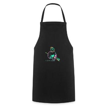 Skull Apple mauve - Tablier de cuisine - noir - Devant - AI Model Male 185 dark (185cm)