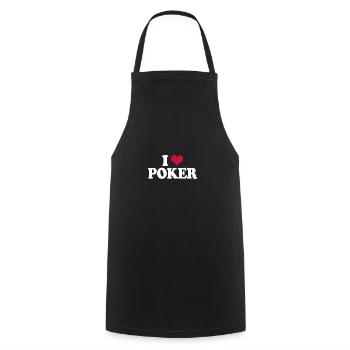 Pokerspielen I Love Poker Pokerspieler - Kochschürze - Schwarz - Vorne - AI Model Male 185 dark (185cm)