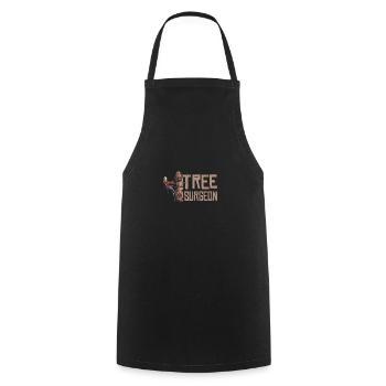 Woodworking Tree Surgeon Lumberjack - Cooking Apron - black - Front - AI Model Male 185 dark (185cm)