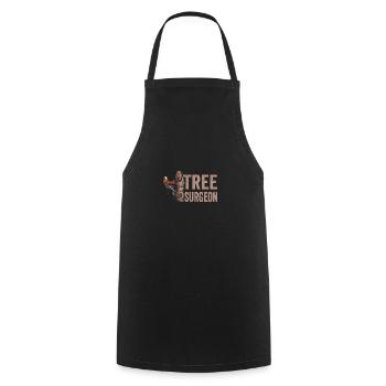 Woodworking Tree Surgeon Lumberjack - Cooking Apron - black - Front - AI Model Male 185 dark (185cm)