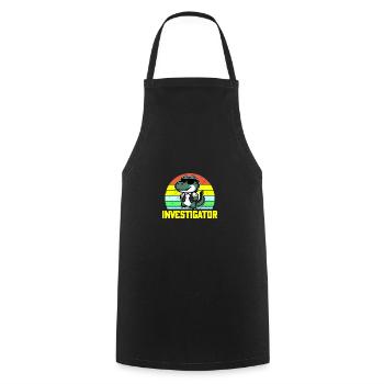 Enquêteur Drôle Alligator Cool Portant Un Gilet - Tablier de cuisine - noir - Devant - AI Model Male 185 dark (185cm)