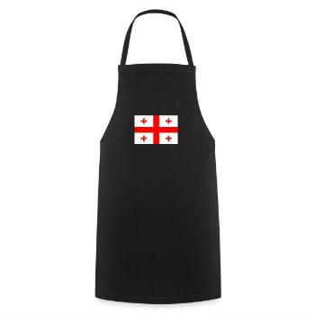 Drapeau de la Géorgie - Tablier de cuisine - noir - Devant - AI Model Male 185 dark (185cm)