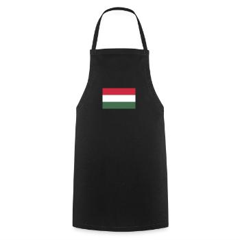 Drapeau de la Hongrie - Tablier de cuisine - noir - Devant - AI Model Male 185 dark (185cm)