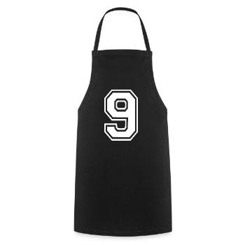 9 - Cooking Apron - black - Front - AI Model Male 185 dark (185cm)