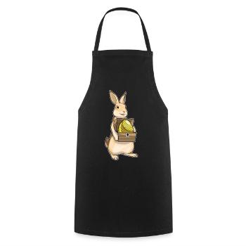 Bunny Easter Treasure Chest - Cooking Apron - black - Front - AI Model Male 185 dark (185cm)