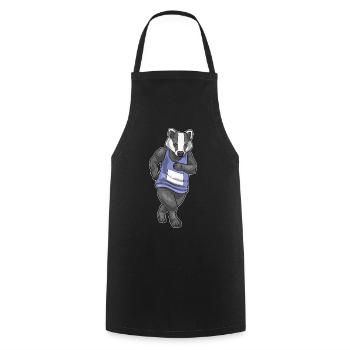 Badger Jogger Jogging Sport - Cooking Apron - black - Front - AI Model Male 185 dark (185cm)