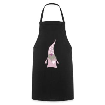 Noël de Noël Gnome Dots Pink Pastel - Tablier de cuisine - noir - Devant - AI Model Male 185 dark (185cm)