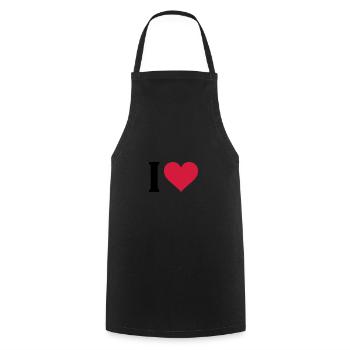 i love - Kochschürze - Schwarz - Vorne - AI Model Male 185 dark (185cm)