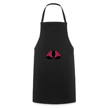 fleur de yoga 002 - Tablier de cuisine - noir - Devant - AI Model Male 185 dark (185cm)