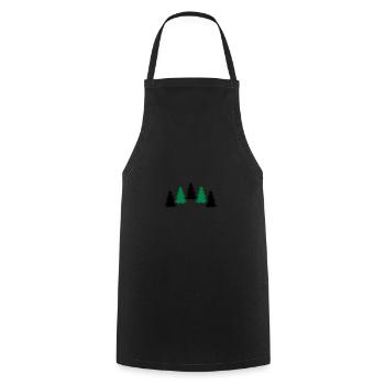 trees forest - Cooking Apron - black - Front - AI Model Male 185 dark (185cm)