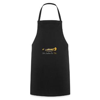 Posaune Orchester Geschenk Instrument - Kochschürze - Schwarz - Vorne - AI Model Male 185 dark (185cm)