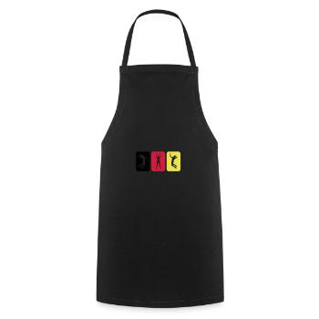Volleyball Pictogram Germany - Cooking Apron - black - Front - AI Model Male 185 dark (185cm)