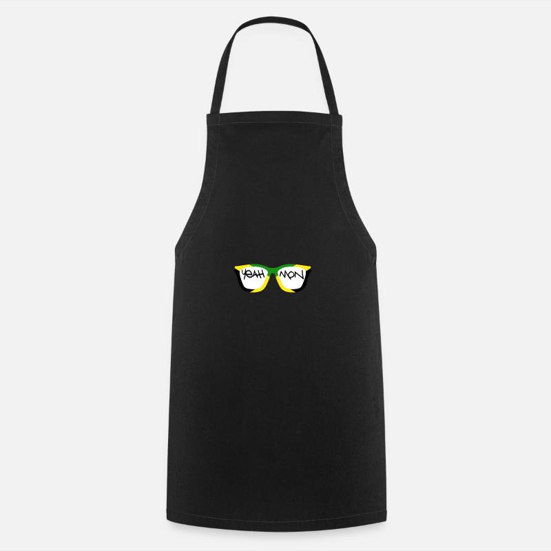 Jamaica Rasta gift - Cooking Apron - black