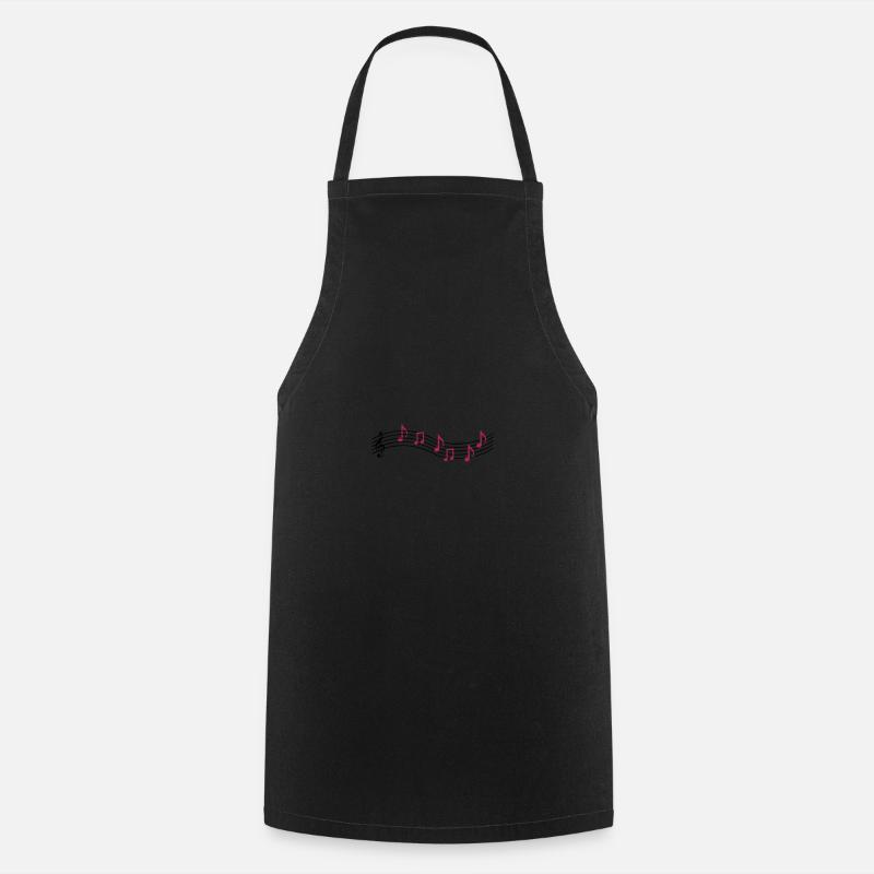 notes de musique 2 - Tablier de cuisine - noir