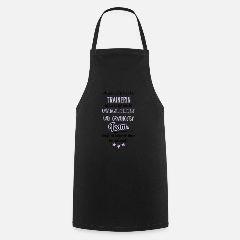 Beste Trainerin Shirt - Kochschürze - Schwarz