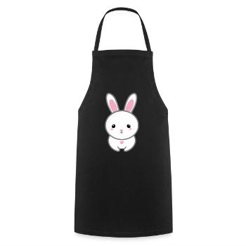 Lapin mignon - Tablier de cuisine - noir - Devant - AI Model Male 185 dark (185cm)