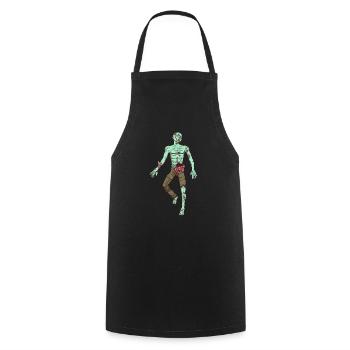 Zombie Laying On Ground - Cooking Apron - black - Front - AI Model Male 185 dark (185cm)